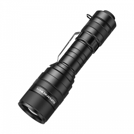 Lanterna LED SupFire F5 cu Zoom, 10W, 1100 lm, 5 moduri, rezistenta la apa, incarcare USB, Negru [0]
