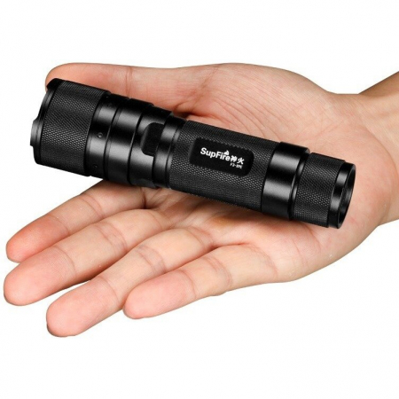 Lanterna LED Supfire F3-L2, ZOOM, 1100lm, 300m, incarcare USB, Negru [2]