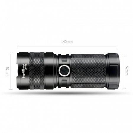 Lanterna LED Superfire GT60, Zoom, 2600lm, 320M, incarcare USB-C, Lumina fata, spate, 36W [3]