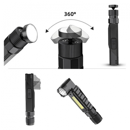 Lanterna Multifunctionala LED Supfire G19, USB, 500lm, 200m, incarcare USB, lumina rosie, suport cap, prindere magnetica [2]