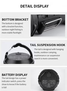 Lanterna LED Supfire M9-E, USB, 775lm, 473m, PowerBank, incarcare USB, 6000mAh, lumina rosie [5]