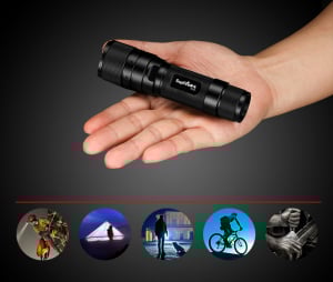 Lanterna Supfire F3-XPE, USB, ZOOM, 300lm, 250m [7]