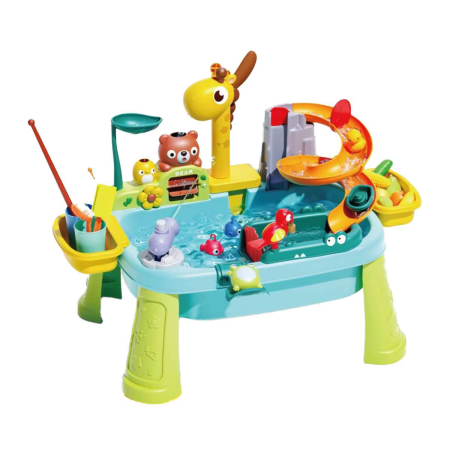 Produse Noi - Masuta de joaca Rovo WD-812B, pompa de apa, undita, 39 accesorii