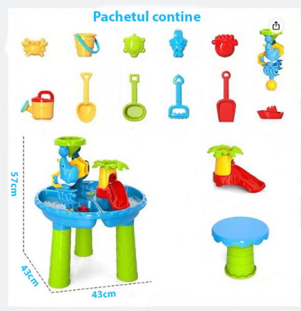 Masuta de joaca Rovo J9125 pentru apa si nisip, accesorii incluse [6]