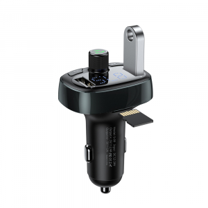 Modulator FM Baseus FM T-Type Bluetooth MP3 incarcator masina Negru [0]