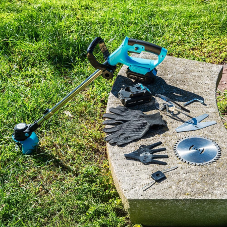 Motocoasa Electrica Cecotec FastCut 3000, 4 in 1, 650 W, 2 acumulatori, 2Ah, 21 V, 25 accesorii [7]