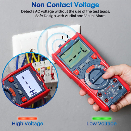 Multimetru digital AstroAI M6KOR, TRMS 6000, Voltmetru cu testare automată AC/DC, rezistenta capacitatii, temperatura diode, NCV [5]