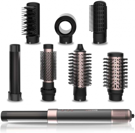 Ingrijire personala - Ondulator Multistyler Cecotec Bamba CeramicCare AirGlam 8 in 1, placa de indreptat si ondulator cu tehnologia Coanda, Uscator 110000 rpm, 1400 W