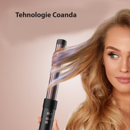 Ondulator Multistyler Cecotec Bamba CeramicCare AirGlam 8 in 1, placa de indreptat si ondulator cu tehnologia Coanda, Uscator 110000 rpm, 1400 W - Negru - RESIGILAT [9]