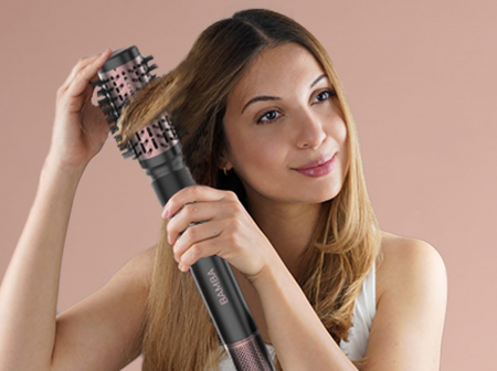 Ondulator Multistyler Cecotec Bamba CeramicCare AirGlam 8 in 1, placa de indreptat si ondulator cu tehnologia Coanda, Uscator 110000 rpm, 1400 W - Negru - RESIGILAT [10]