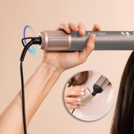 Ondulator Multistyler Cecotec Bamba CeramicCare AirGlam 8 in 1, placa de indreptat si ondulator cu tehnologia Coanda, Uscator 110000 rpm, 1400 W - Gri [12]