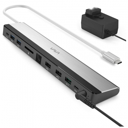 Adaptor 10 porturi Docking Station VAVA VA-DK002, Ethernet, SD Card, USB, QC, PD, pentru MacBook Pro si USBC [0]