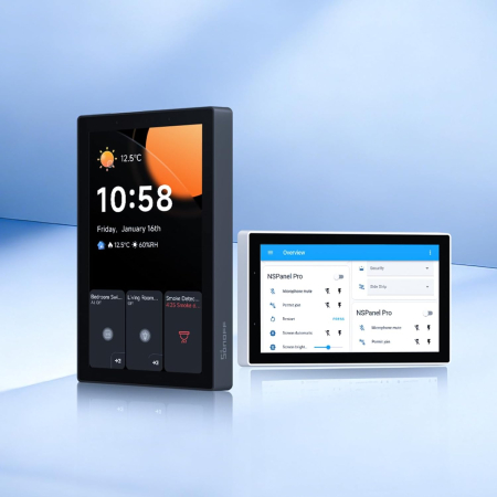 Panou de control inteligent Matter WiFi/Bluetooth/ZigBee, SONOFF NSPanel Pro 120 (negru), NSPanel120PB [1]
