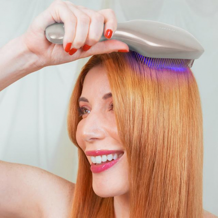Perie Cecotec HairCare Revitalize Champagne, revitalizare si reparare par, 5 tehnologii: vibratii, ioni negativi, microcurenti EMS, laser de putere redusa (LLLT), lumina LED rosie si albastra [5]