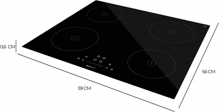 Plita incorporabila Cecotec Bolero Squad I 4200, Inductie, 4 zone de gatit, Booster, 9 Niveluri, Timer, Negru [1]