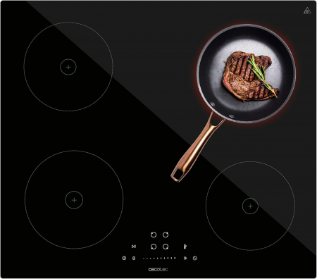 Plita incorporabila Cecotec Bolero Squad I 4200, Inductie, 4 zone de gatit, Booster, 9 Niveluri, Timer, Negru [0]