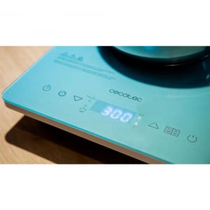 Plita cu inductie Cecotec Full Crystal Scarlet, 2000W, Touch control, 2000W, cu ecran digital, control tactil, 10 niveluri, Albastru [7]