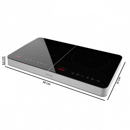 Plita cu inductie 2 zone Cecotec Full Magma Double, 3500W, Touch control, 10 niveluri [1]