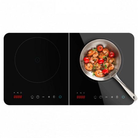 Casa si Gospodarie - Plita cu inductie 2 zone Cecotec Full Magma Double, 3500W, Touch control, 10 niveluri