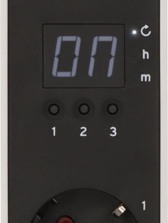 Prelungitor Brennenstuhl Ecolor 3 prize, countdown, 1x USB A, 1x USB C, Buton On/Off 1,5m H05VVF 3G1,5, alb/negru [1]