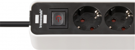 Prelungitor Brennenstuhl Ecolor 4 prize, 2xUSB-C, 1.5m Negru/Alb [2]