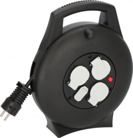 Prize - Prelungitor cu tambur Brennenstuhl Vario Line, 3 prize, 2 USB, 10m, H05VV-F 3G1,5