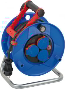 Prelungitoare - Prelungitor Exterior Brennenstuhl Garant cu tambur, 3 prize, AT-N05V3V3-F 3G1,5, 25m, IP44