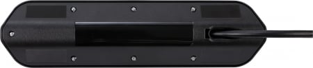 Prelungitor pentru perete/colt Brennenstuhl Estilo 4 prize, 2 USB, 3.1 A, 2m Inox, Adeziv inclus, Argintiu-Negru [14]