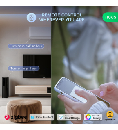 Prelungitor Smart Nous A11Z, ZigBee 3.0, monitorizare consum, compatibil Alexa/Google Assistant [2]