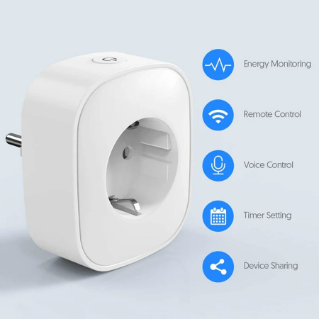 Priza inteligenta WiFi Teckin SP22, 10A, Monitorizare consum energie, Smart Life, Alexa si Google Assistant [1]