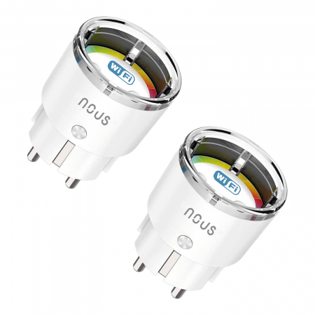 Set 2 prize inteligente WiFi NOUS A1, 15A, Monitorizare energie [0]