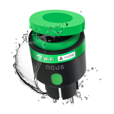Produse Smart - Priza Smart Exterior NOUS A6M Matter Wi-Fi, 16A, 3680W, IP44