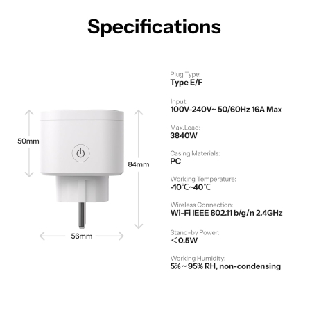 Priza Smart WiFi Sonoff S61STPF, 16A control Smartphone, Matter [7]