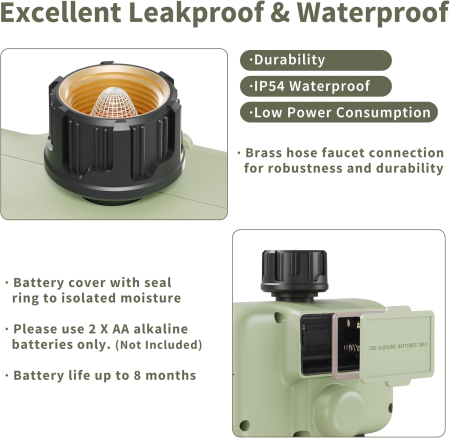 Programator automat pentru irigare Diivoo GM-HCT-378-EUGN, 3 zone, IP54, functie Rain Delay [5]