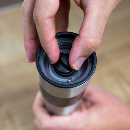 Set Rasnita electric Cecotec 2buc Instant Mill Press Duo, 9V,otel inoxidabil, pentru sare, Piper,cafe, Gri [2]