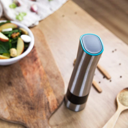 Set Rasnita electric Cecotec 2buc Instant Mill Press Duo, 9V,otel inoxidabil, pentru sare, Piper,cafe, Gri [3]