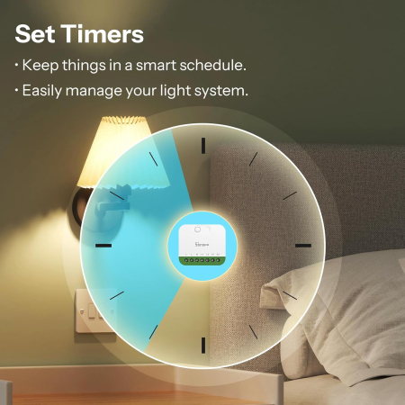 Releu Smart Sonoff MINI-2GS, Matter, Control aplicatie, 2 canale, 16A, WiFI, Alb [5]