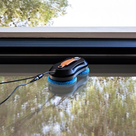 Robot curatare geamuri cu pulverizator Cecotec Windroid W10 DoubleSpray, 3 in 1, 4 moduri, Control telecomanda si aplicatie, 12 mopuri incluse [12]