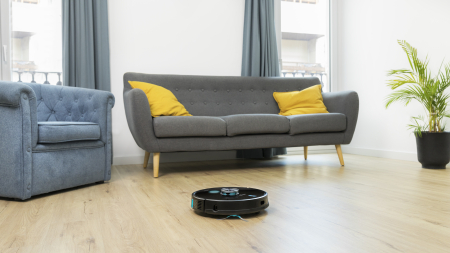 Robot de aspirare Cecotec Conga 6090 Ultra, 4 in 1, 10000 Pa, Laser, Autonomie 240 minute, Rezervor lichide si praf, Functie mop, 3 perii centrale, telecomanda inclusa [1]