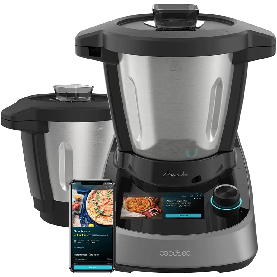 Casa si Gospodarie - Robot multicooker Cecotec Mambo Touch Smart, 37 functii, gatire termo si mix, 2 vase de 3,3l, inox si ceramic, 1600W, ecran tactil, cantar incorporat, aplicatie cu retete gratuita