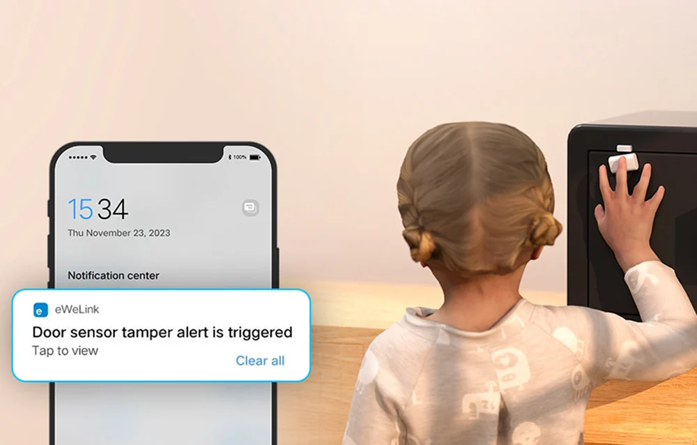 Senzor smart usa-geam Sonoff SNZB-04P, ZigBee, Alb [5]