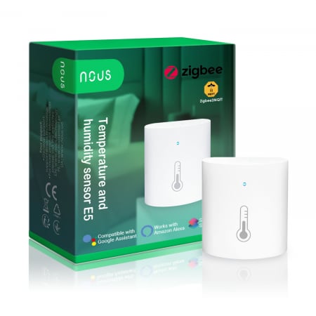 Senzori - Senzor Smart de Temperatura si Umiditate NOUS E5, ZigBee