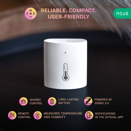 Senzor Smart de Temperatura si Umiditate NOUS E5, ZigBee - Resigilat [1]