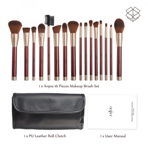 Set 16 pensule machiaj Anjou AJ-MTA002, profesional [5]