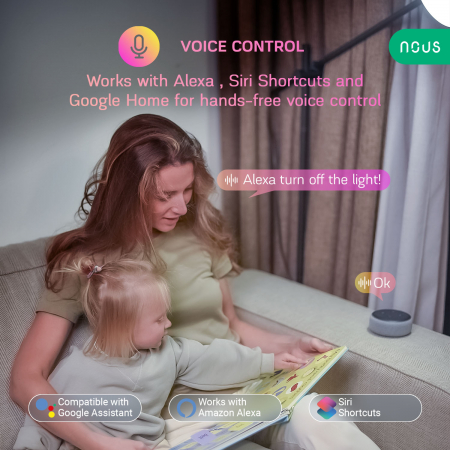 Set 4 Becuri LED RGB Smart NOUS P4, E14, Control din aplicatie [14]