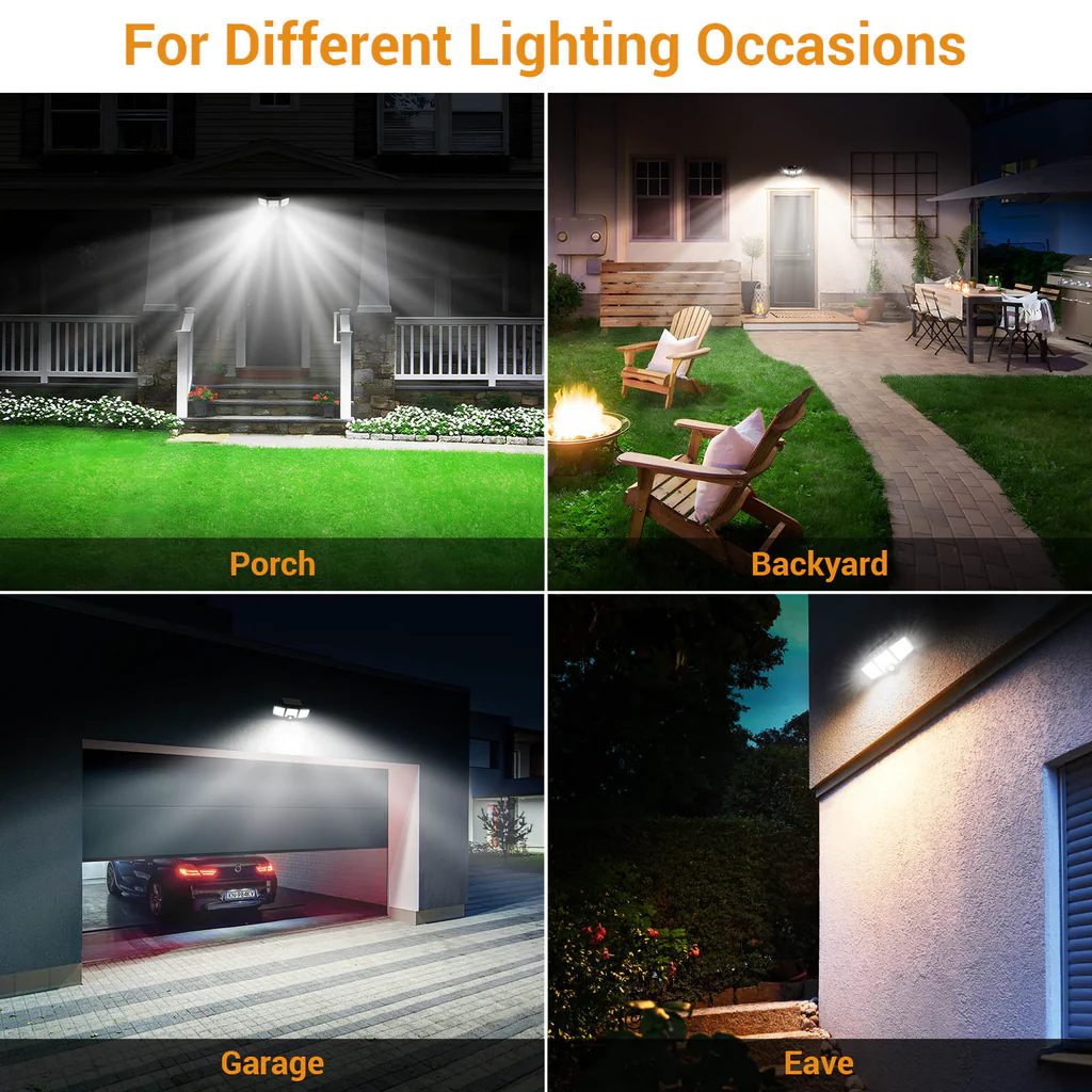 Lampa solara de perete MustWin UT88268, 2500lm, LED, 216 leduri, Telecomanda,  3 moduri, senzor de miscare [7]