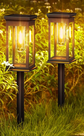 Iluminat & electrice - Set 2 lampi solare LED Rovo XHL-652, lumina alb cald