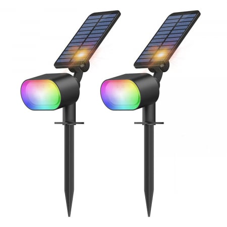 Set 2 lampi solare Novostella RGB Inteligente, Bluetooth, Control Aplicatie, sincronizare muzica [0]