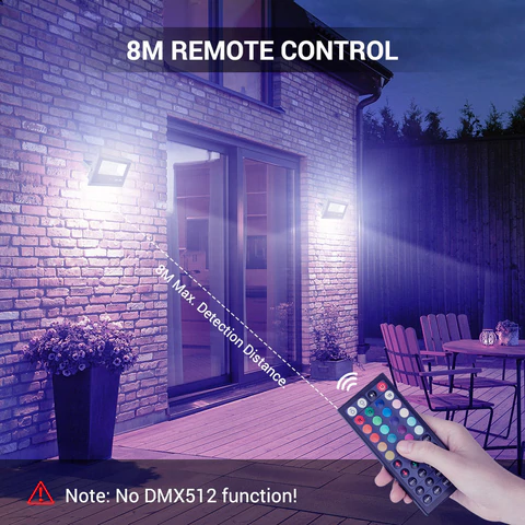 Set 2 proiectoare de podea LED RGB MustWin, Telecomanda , 50W, IP66 waterproof [10]