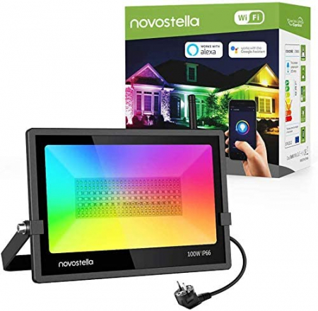Proiectoare de podea LED RGB Novostella, Smart, Wifi, Alexa,Google , 100W, Exterior IP66 waterproof [0]